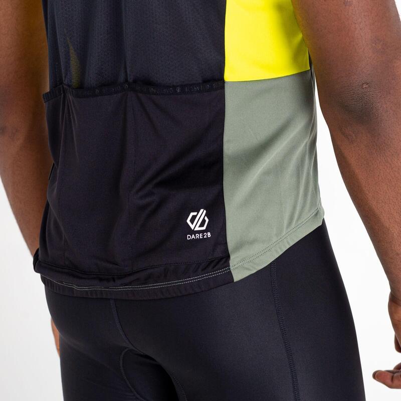 Protraction II T-shirt de cyclisme zippé pour homme - Vert pâle