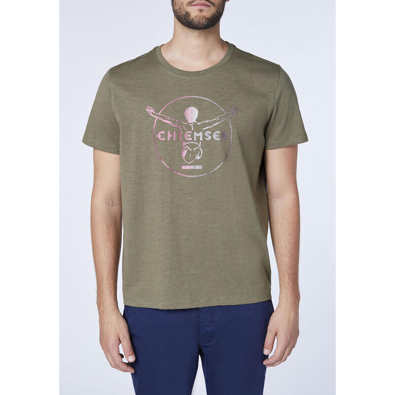 T-Shirt mit gedrucktem Label-Symbol