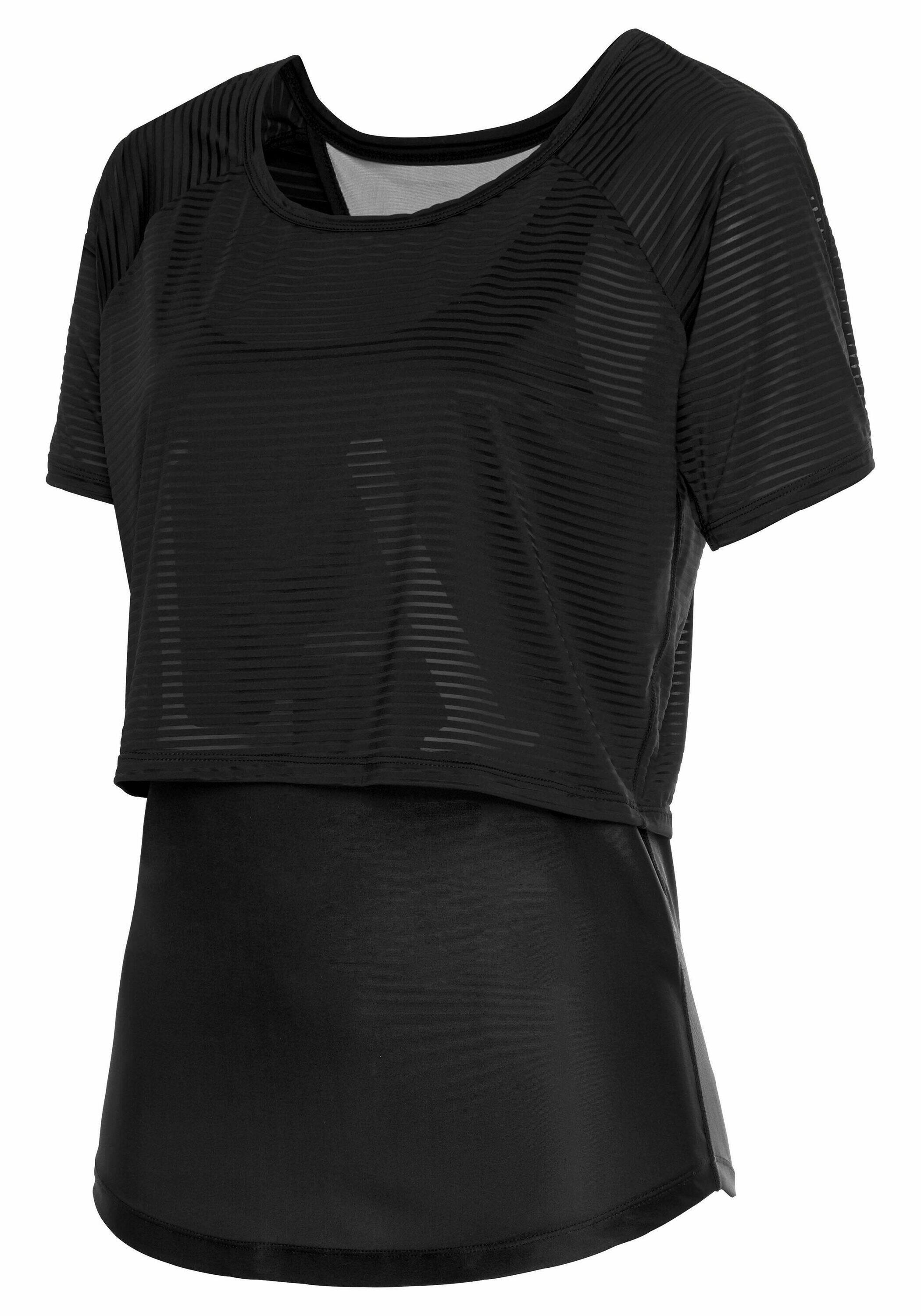 Damen LASCANA ACTIVE 2-in-1-Shirt »Digital Mauve« 5/7