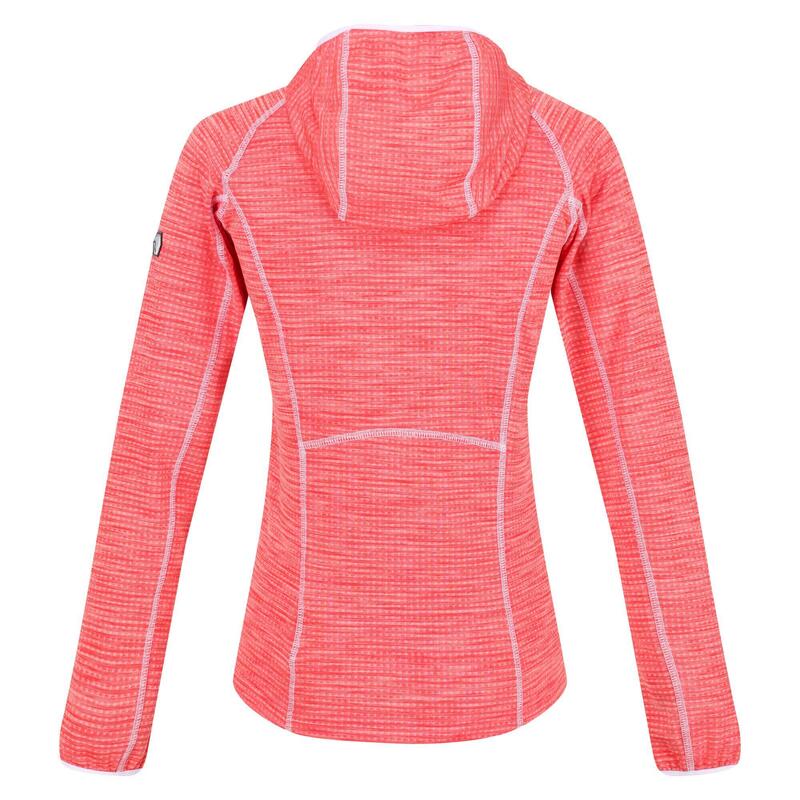 Yonder Sweat de randonnée zippé à capuche pour femme - Orange