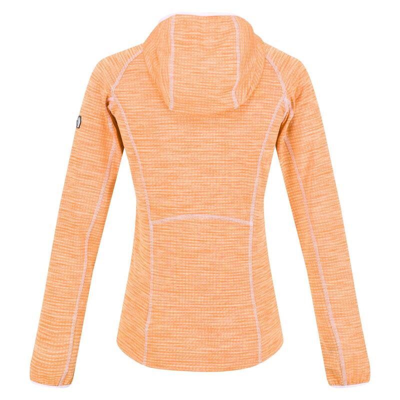 Yonder Sweat de randonnée zippé à capuche pour femme - Orange