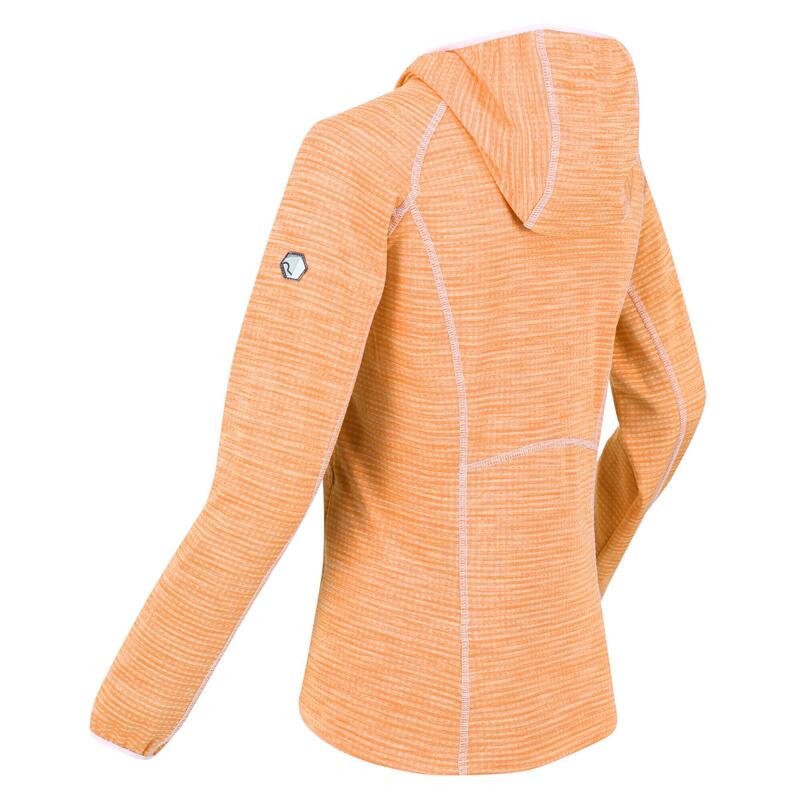 Yonder Sweat de randonnée zippé à capuche pour femme - Orange