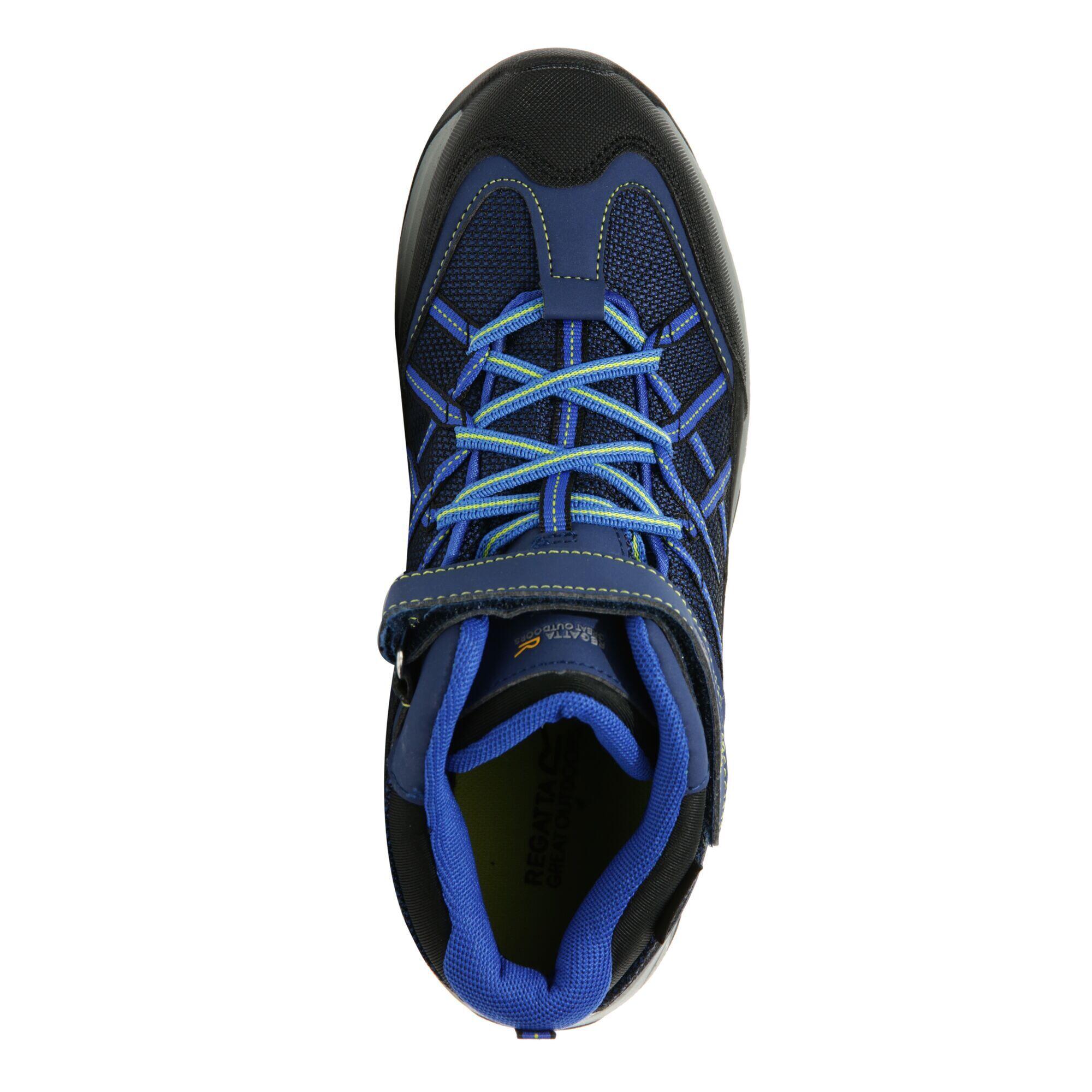 Samaris V Kids' Hiking Waterproof Mid Boots - Dark Blue/Neon Yellow 6/6