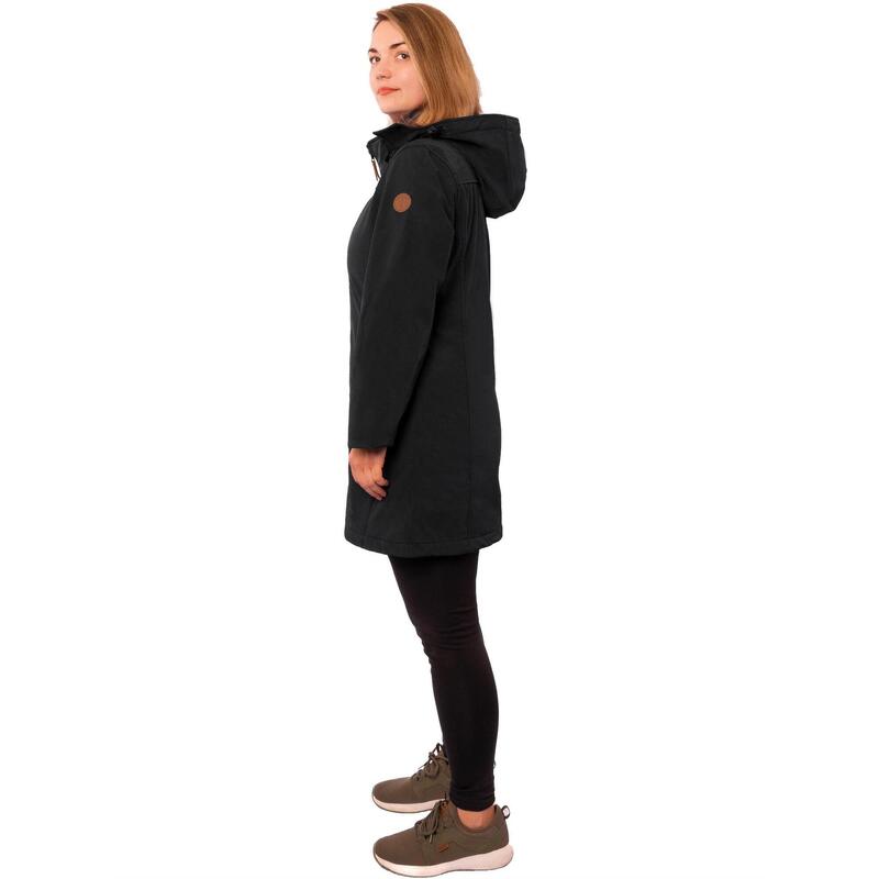 Outdoormantel Junko Wandern/Outdoor/Trekking Damen Black Ohne Atmungsaktiv