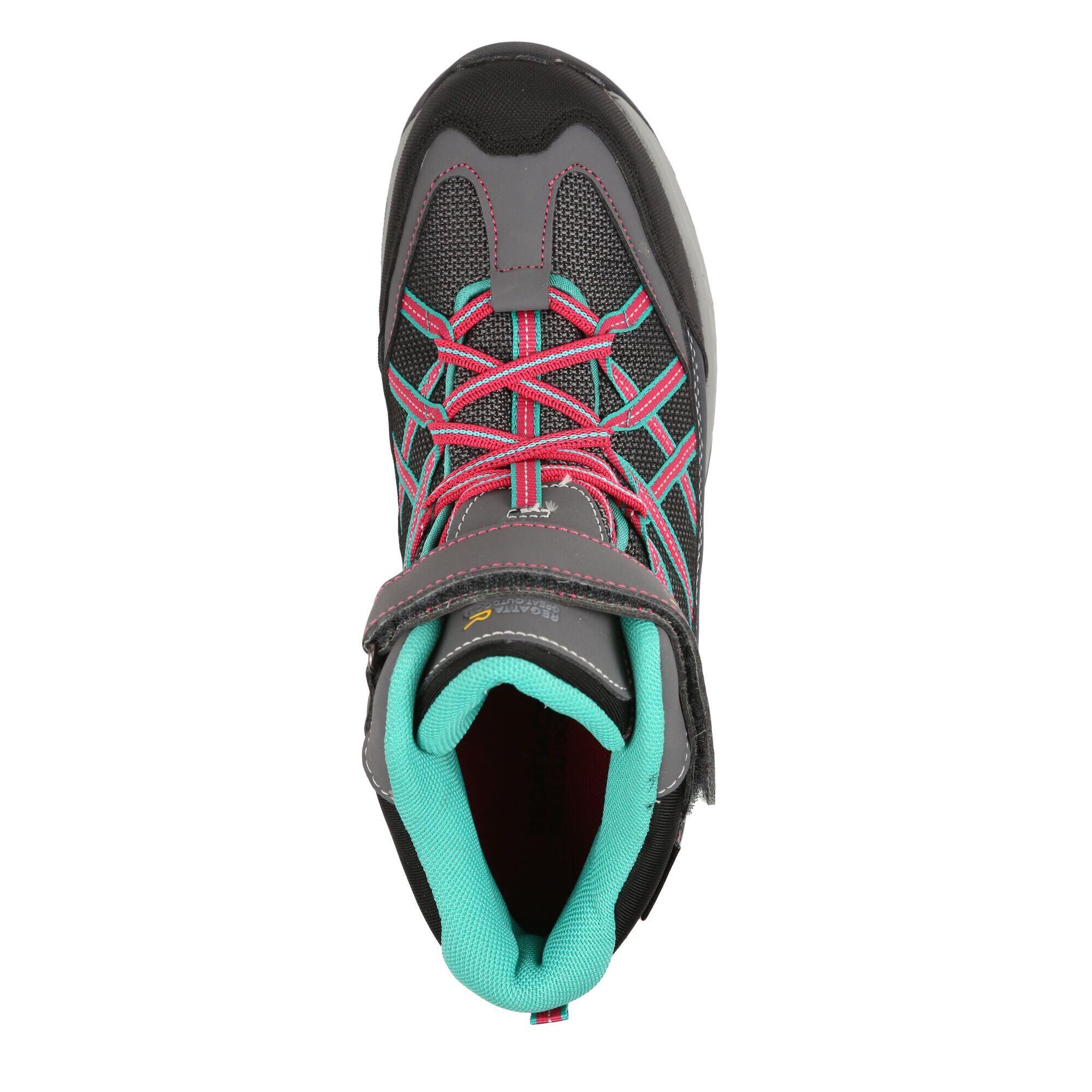 Samaris V Kids' Hiking Waterproof Mid Boots - Light Grey/Pink 6/6