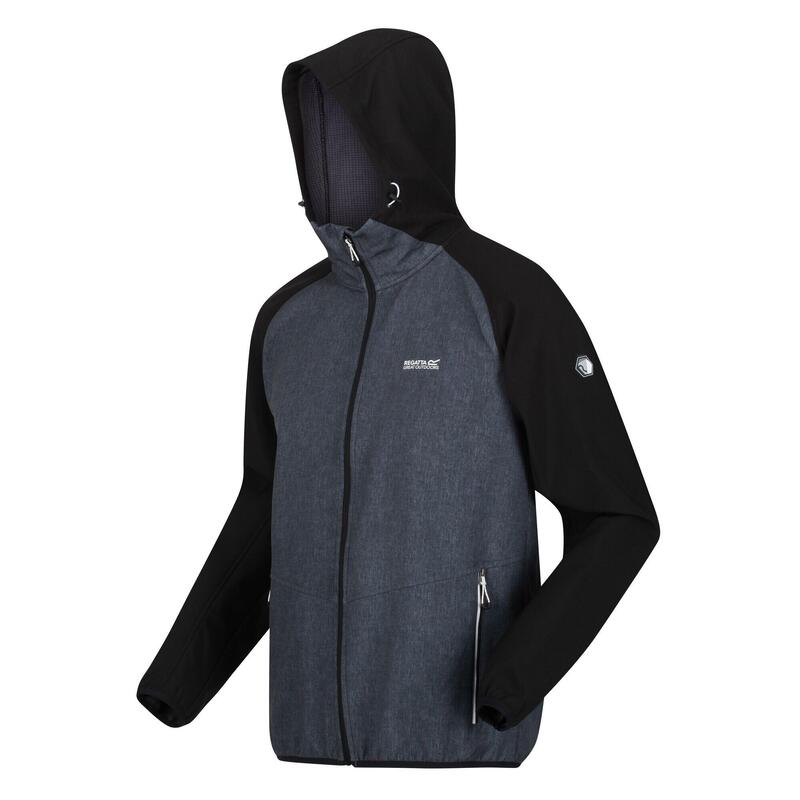 Arec III Homme Randonnée Softshell Veste - Gris / Noir / Blanc