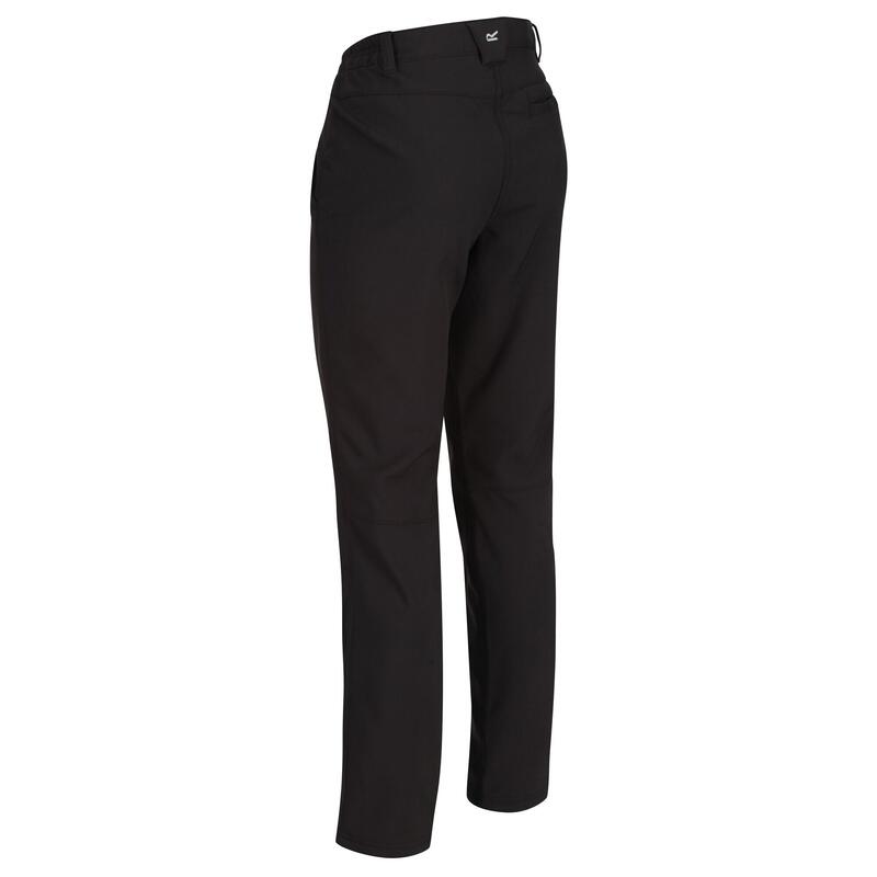 Pantalón senderismo mujer softshell Regatta Fenton, negro