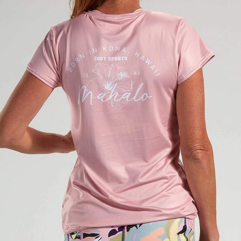 Camiseta Running Manga Corta Transpirable Mujer ZOOT LTD TEE Rosa