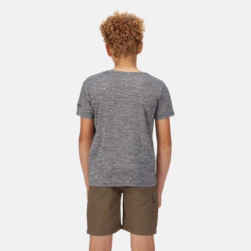 Fingal Edition wandel-T-shirt met korte mouwen voor kinderen - Middengrijs