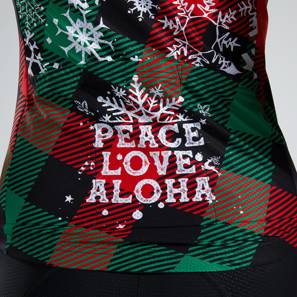 Maillot Ciclismo manga corta Mujer ZOOT LTD PEACE LOVE ALOHA Rojo Verde 6/6