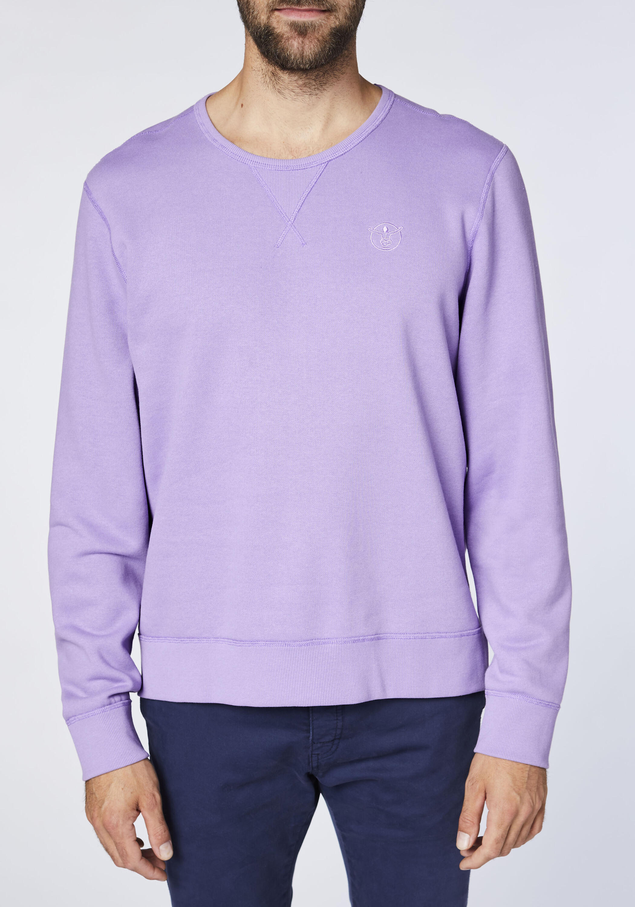 Sweater im Basic-Look mit Logo-Motiv 4/7