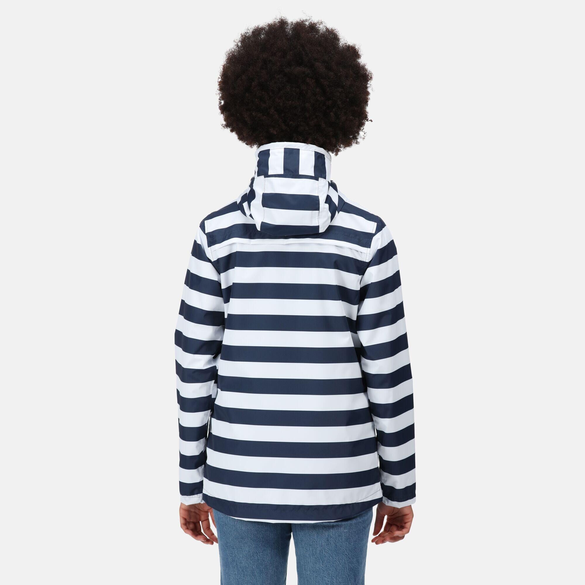 Bayarma Women's Walking Cotton Jacket - Navy Stripe 6/6