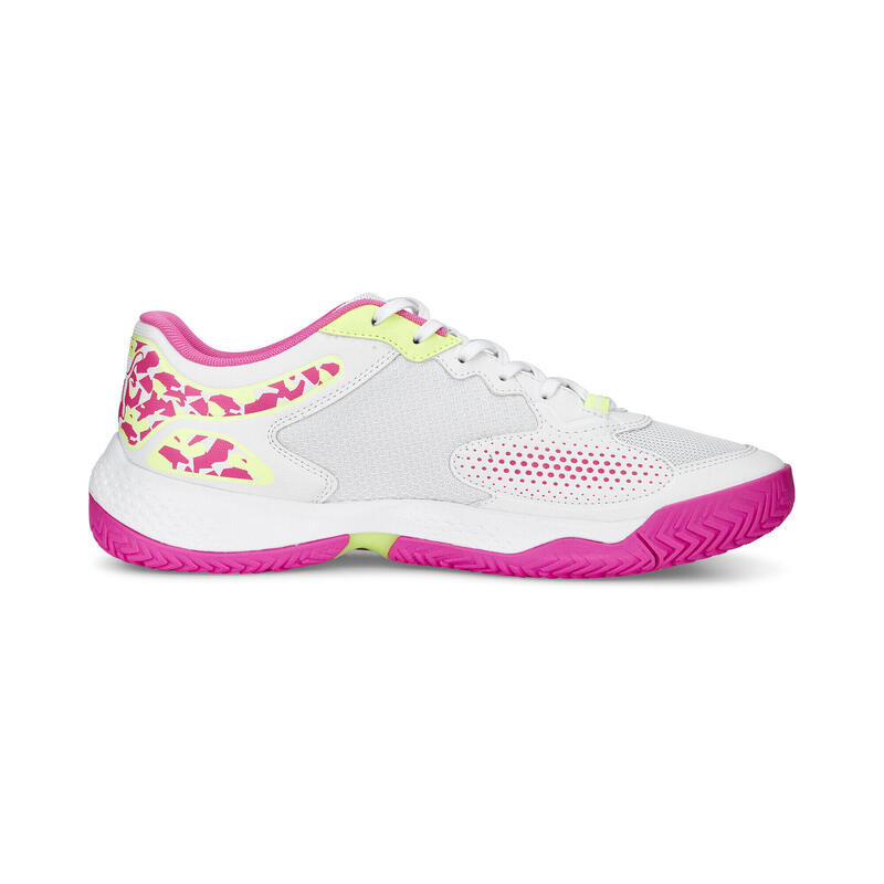 Solarcourt RCT padelschoenen PUMA White Ravish Fast Yellow Pink