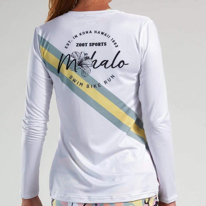 Camiseta Running  Manga Larga Mujer ZOOT LTD Blanco