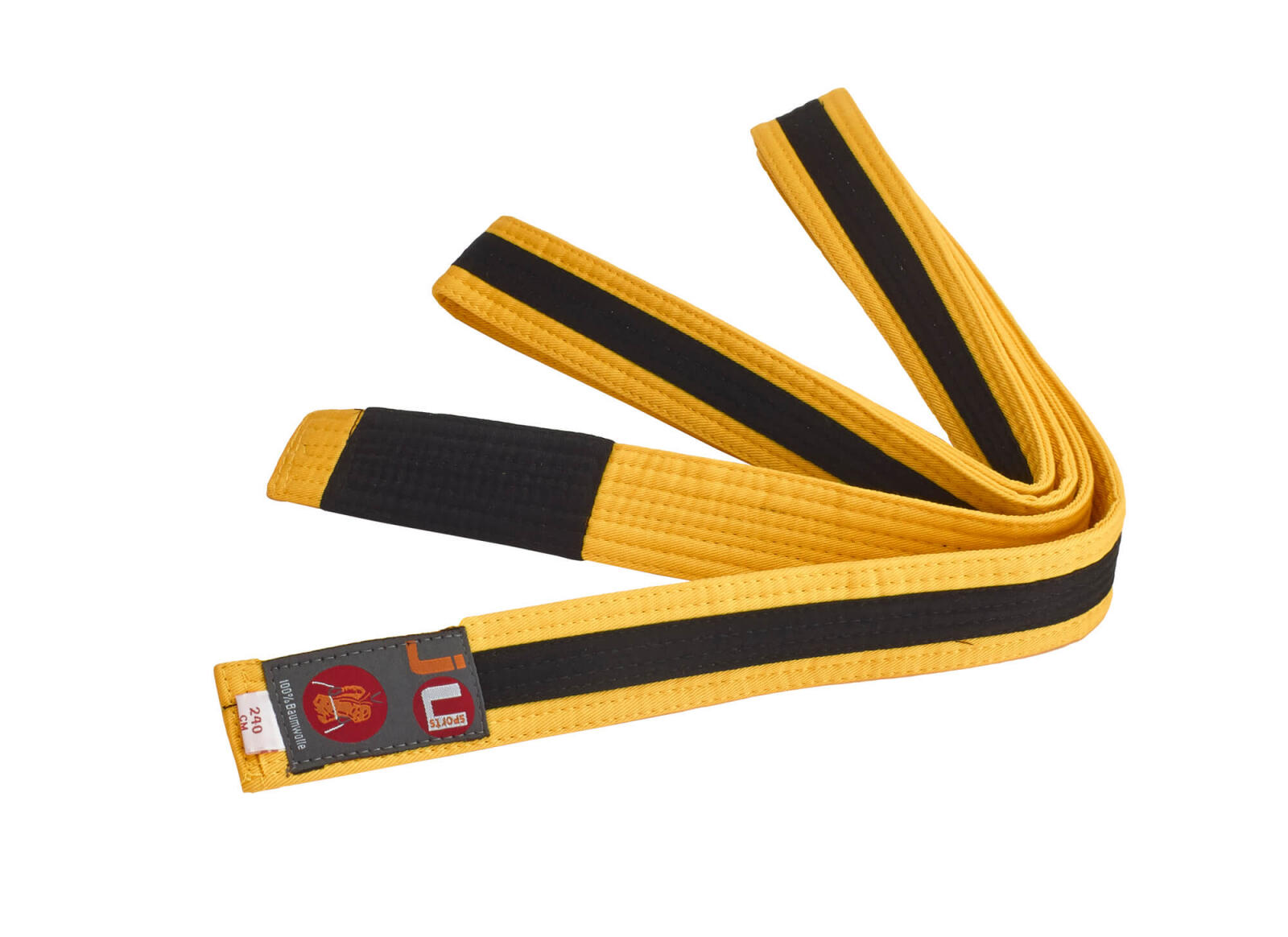 Centura BJJ Junior Ju Sports Galben/Neagru