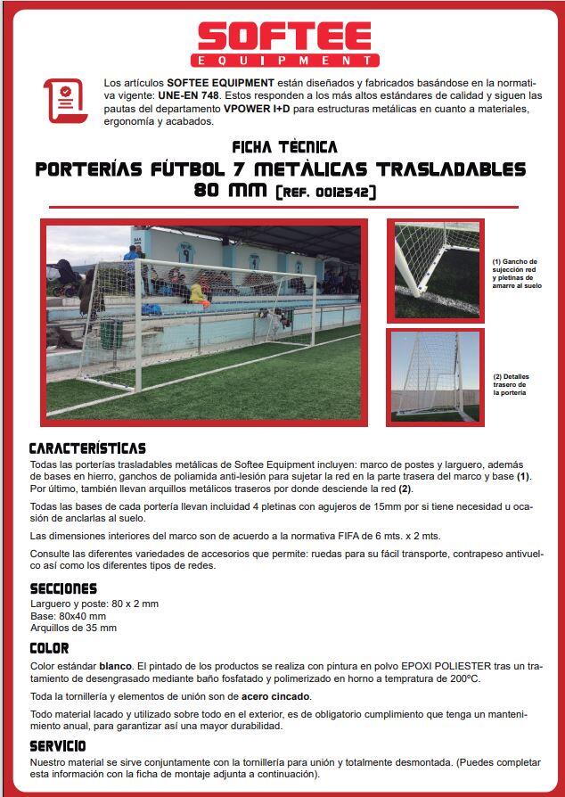 Lot de 2 buts de foot à 7 métalliques mobile Softee Equipment 4/5