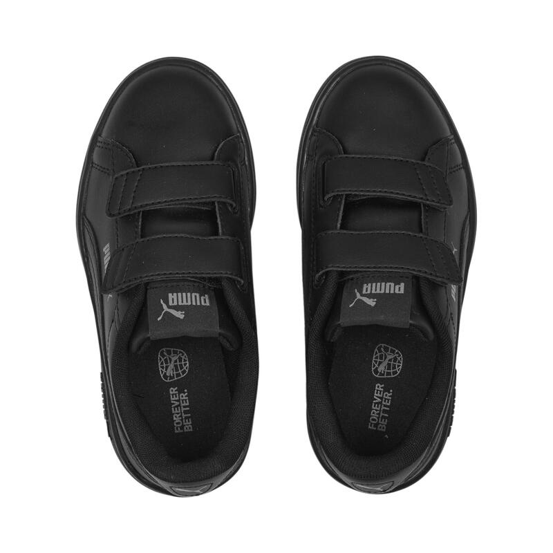 Dziecięce skórzane sneakersy Smash 3.0 V PUMA Black Shadow Gray