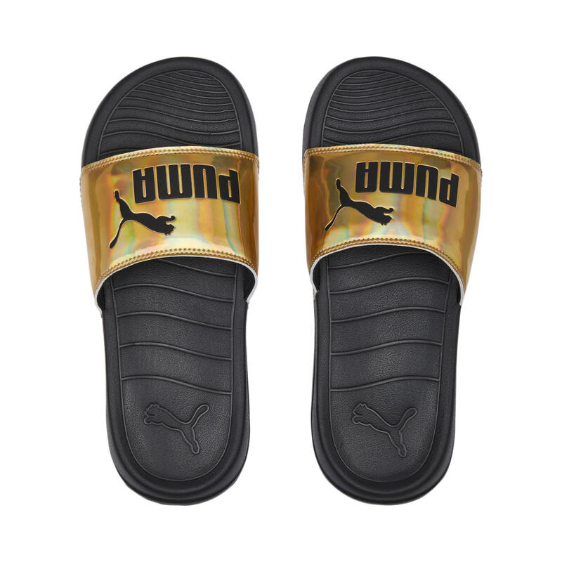 Popcat 20 Iridescent Slides Damen PUMA Iridescent Black Metallic