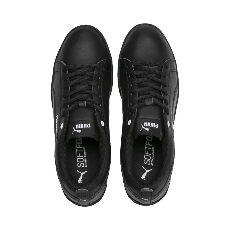 Smash v2 leren sportschoenen voor dames PUMA Black