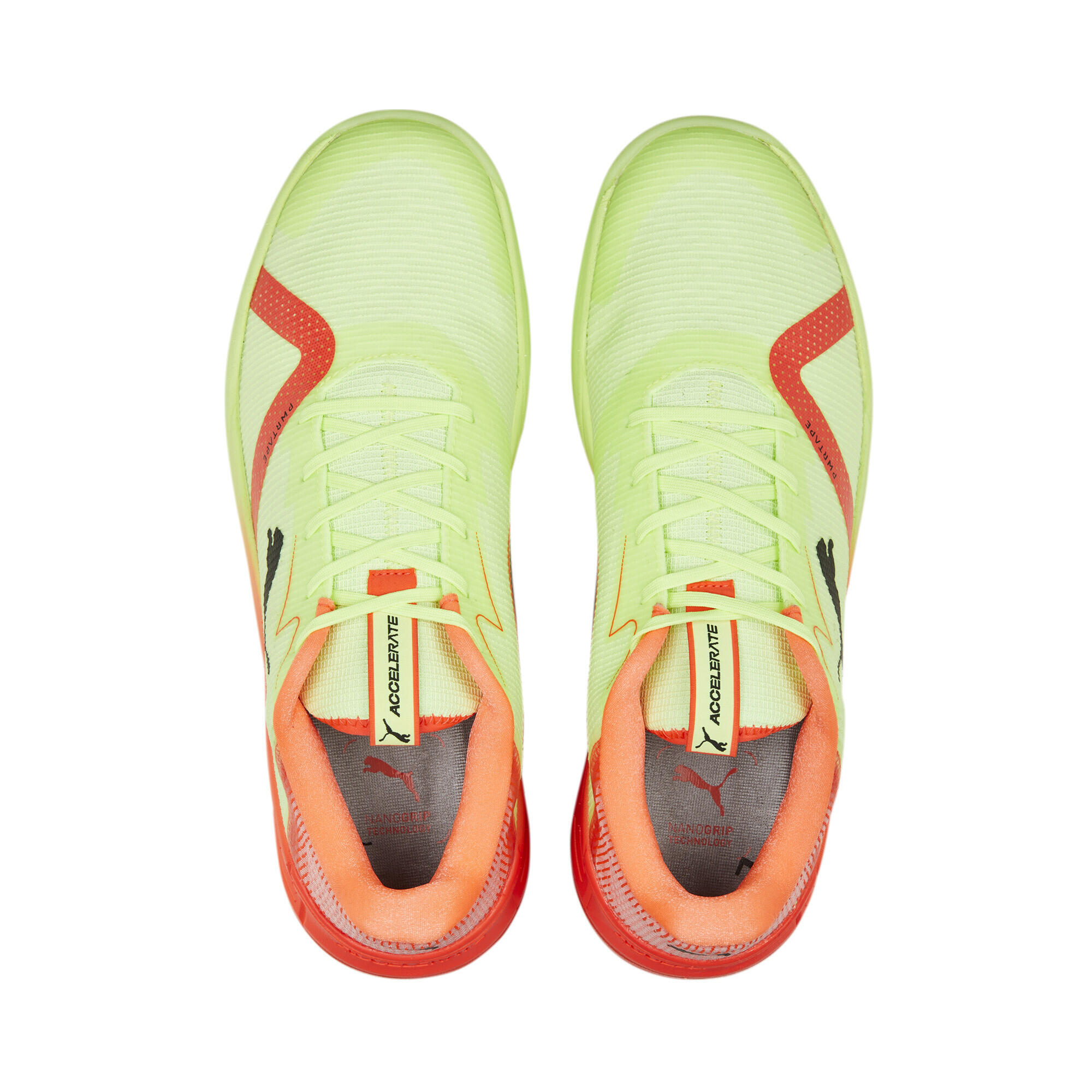 Sapatilhas de andebol PUMA Accelerate Turbo Nitro II Amarelo/Preto/Vermelho 6/6