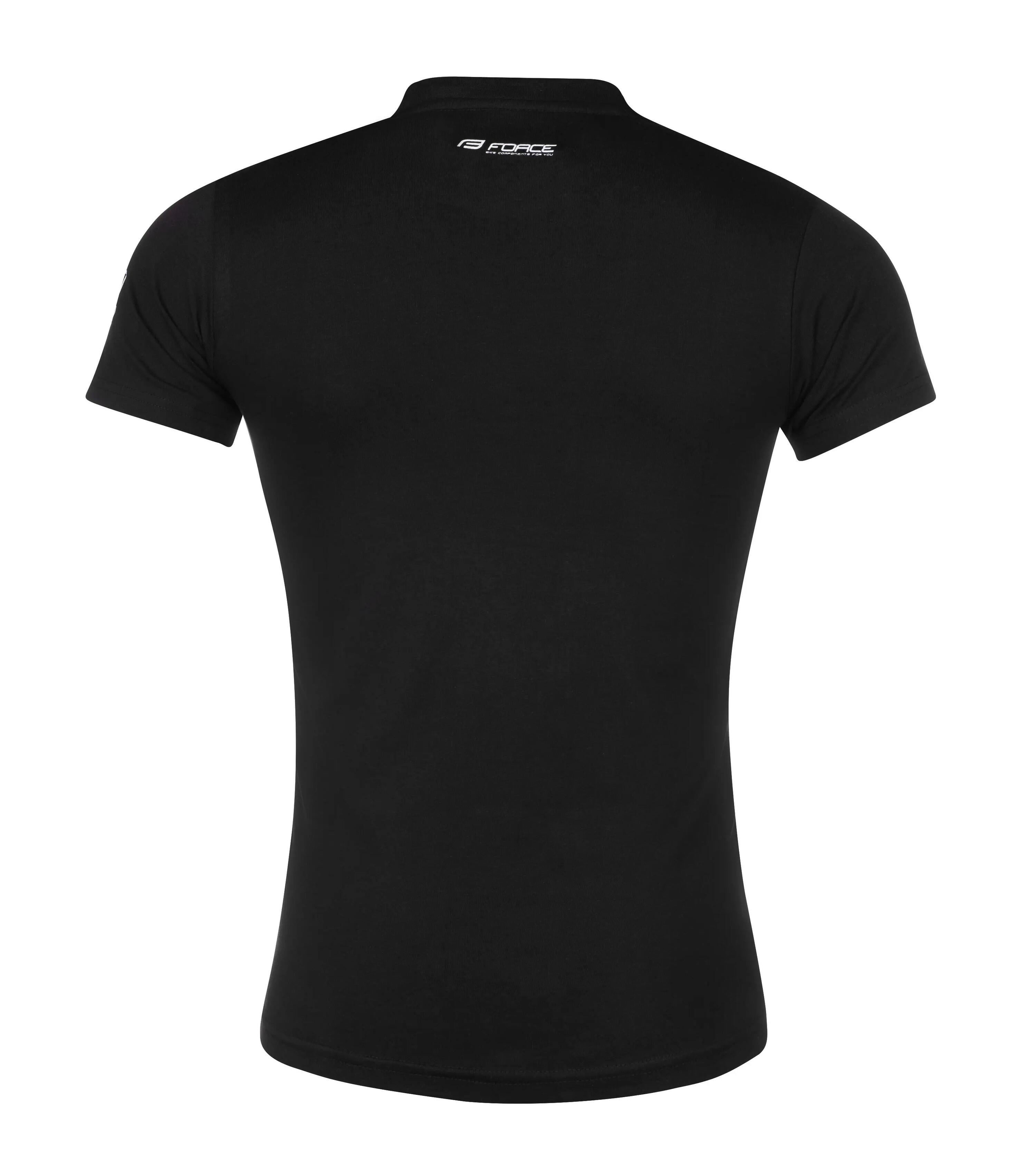 Tricou Force Sense, negru, print alb, XL 2/4