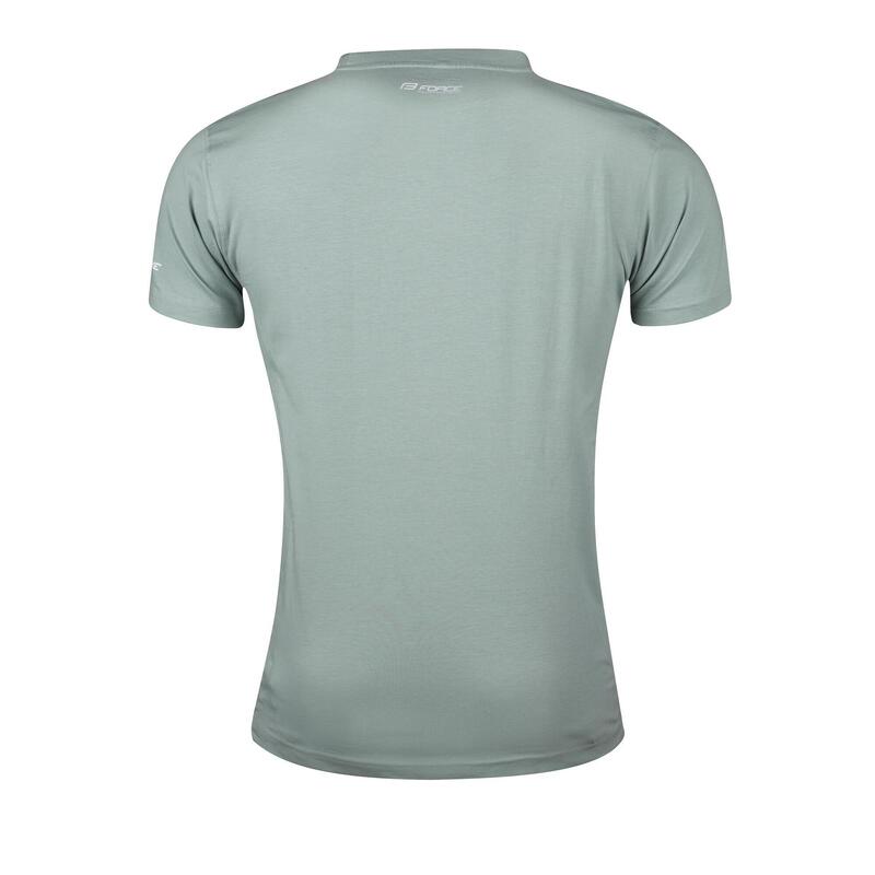 Tricou ciclism Force Bike, gri/verde, XXXL