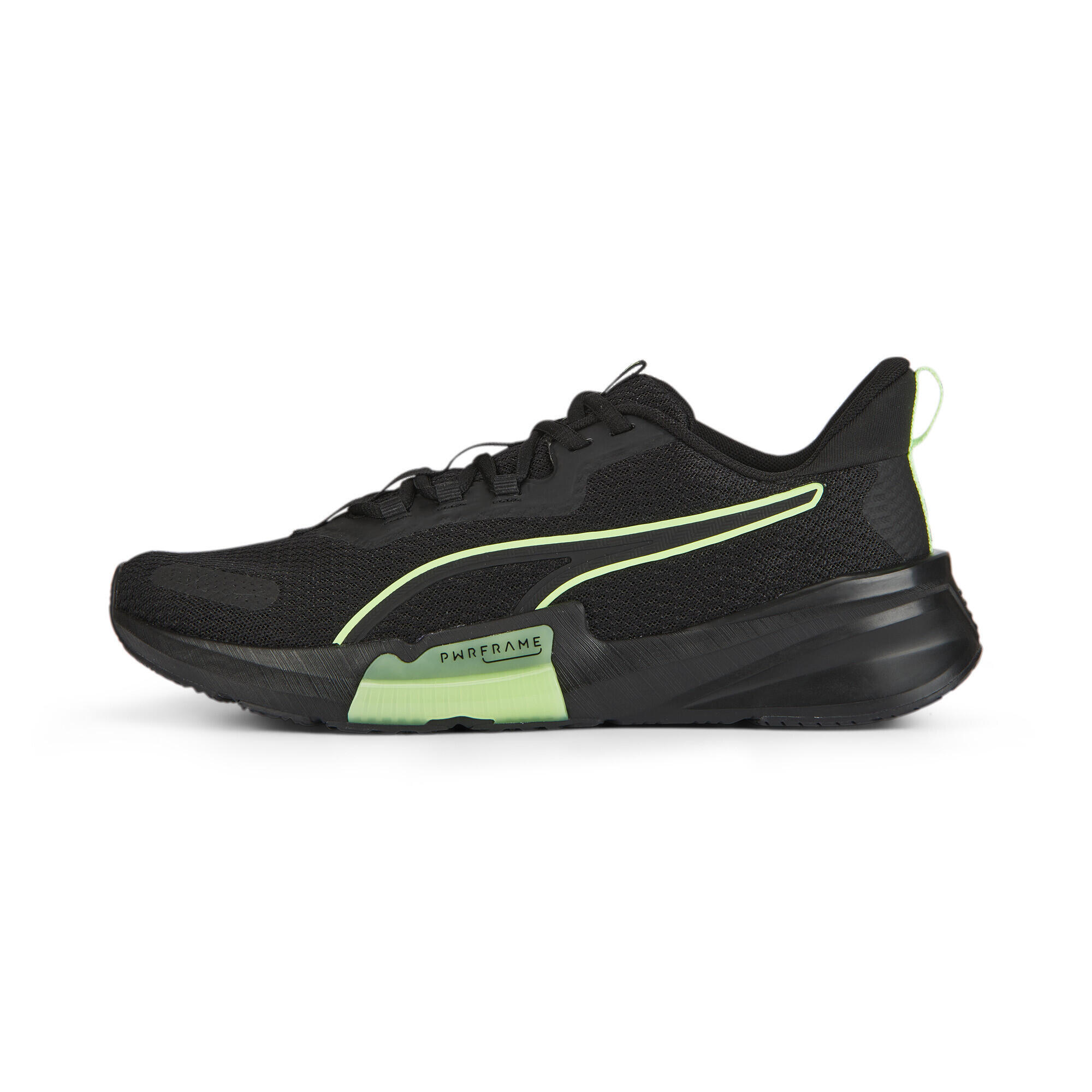 black and lime green puma shoes
