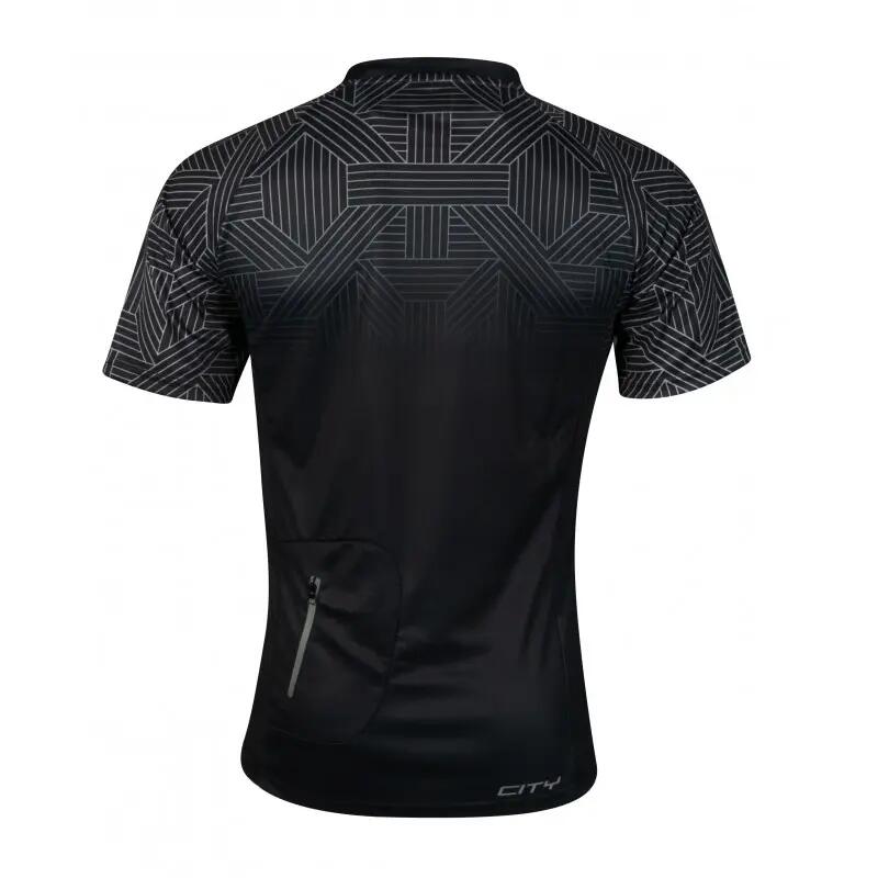 Tricou ciclism cu maneci scurte Force City, negru/gri, XS 2/3