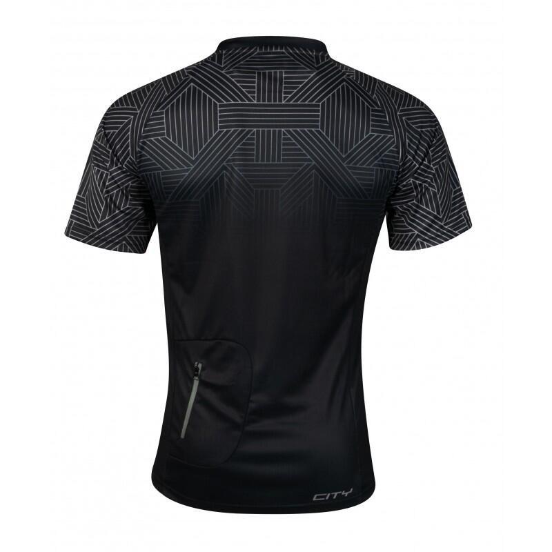 Tricou ciclism cu maneci scurte Force City, negru/gri, XS