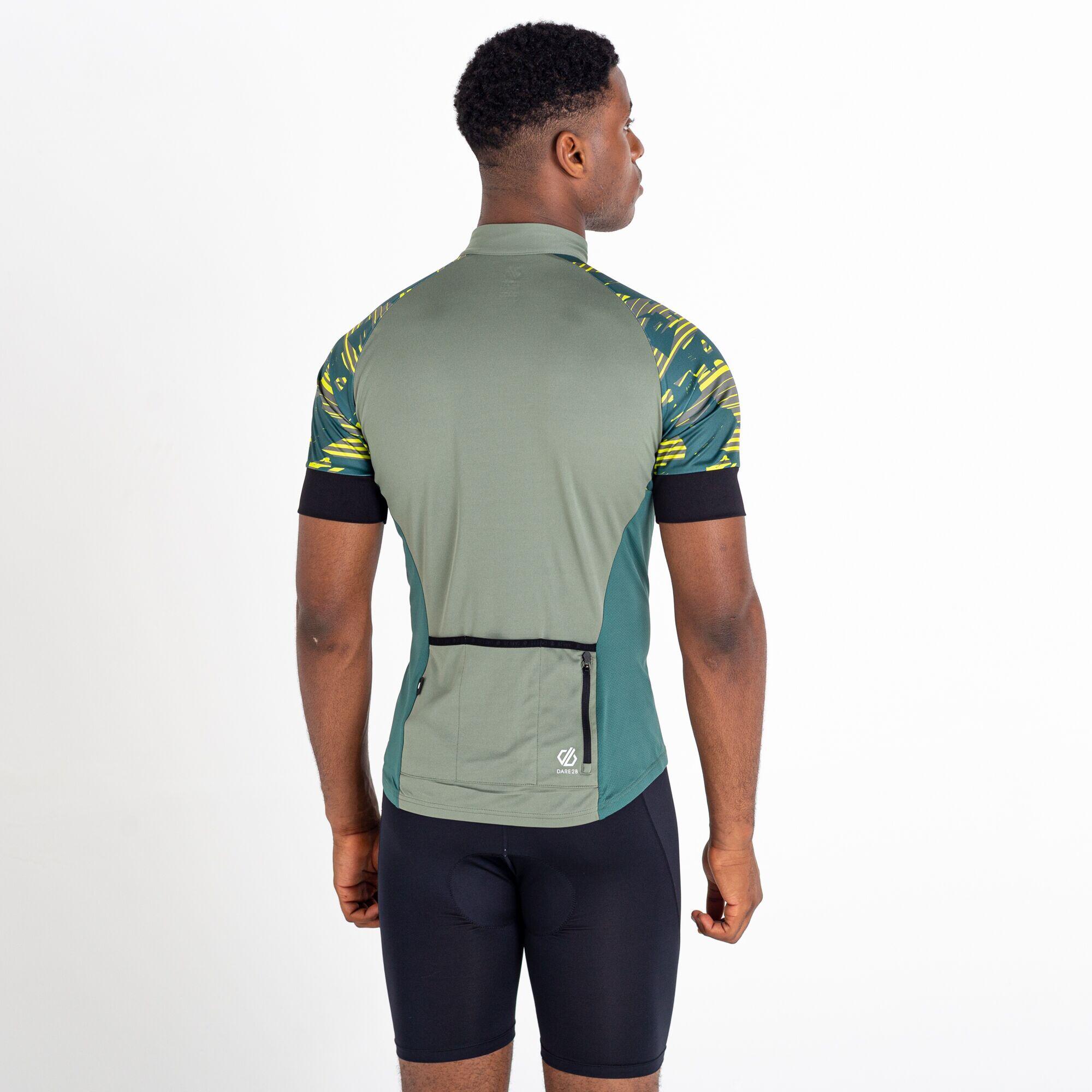 Stay The CourseII Men's Cycling 1/2 Zip Short Sleeve T-Shirt - Agave Green 6/7