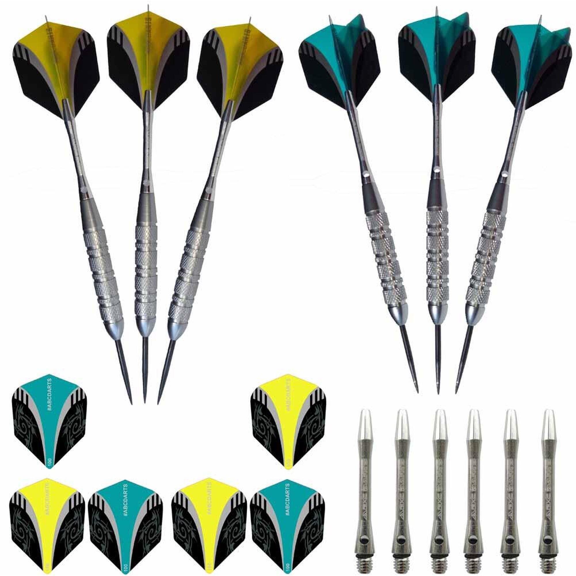 ABC DARTS ABC Darts - 2 sets Silver Brass Dartpijlen - 23 gram