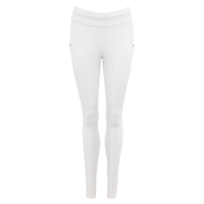 Anky Technical Casuals - Legging De Concours D'Équitation Full Grip En Silicone Femme Anky Tournament - Pantalon D'Équitation - Blanc - 40 M - Decathlon