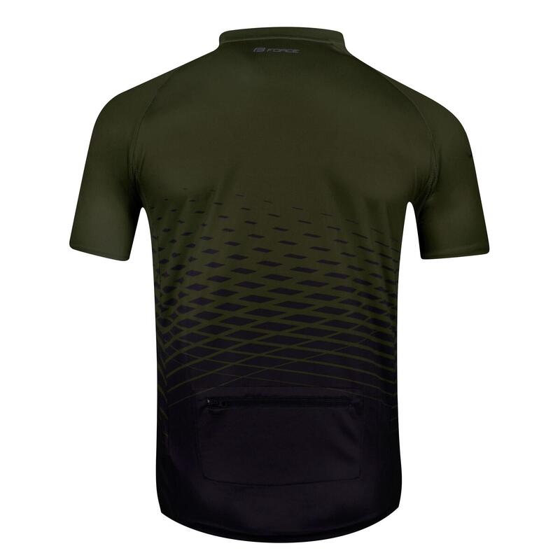 Tricou maneca scurta Force MTB Angle, army, 4XL