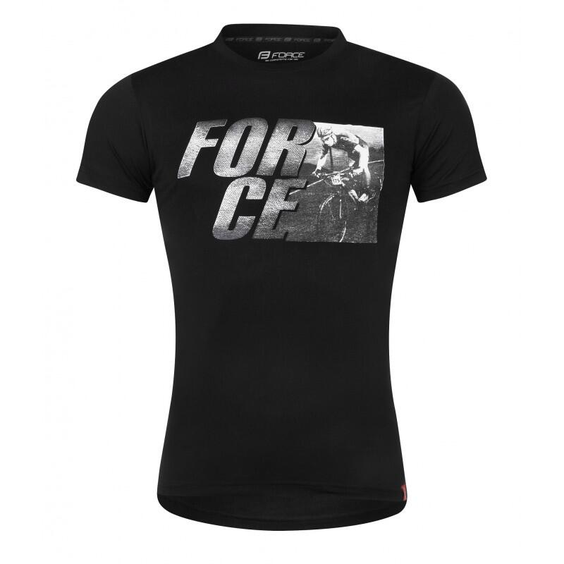 Tricou Force Spirit maneci scurte, negru, S