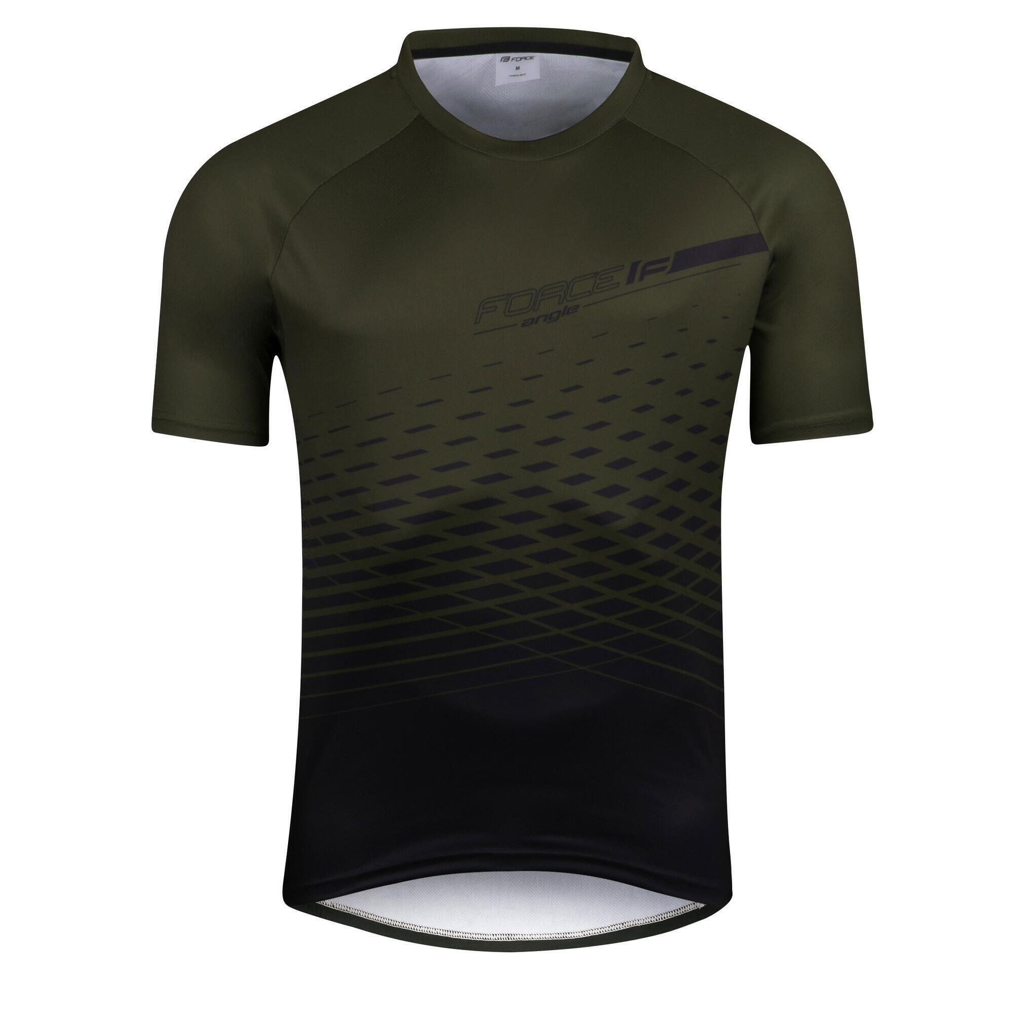 Tricou maneca scurta Force MTB Angle army M