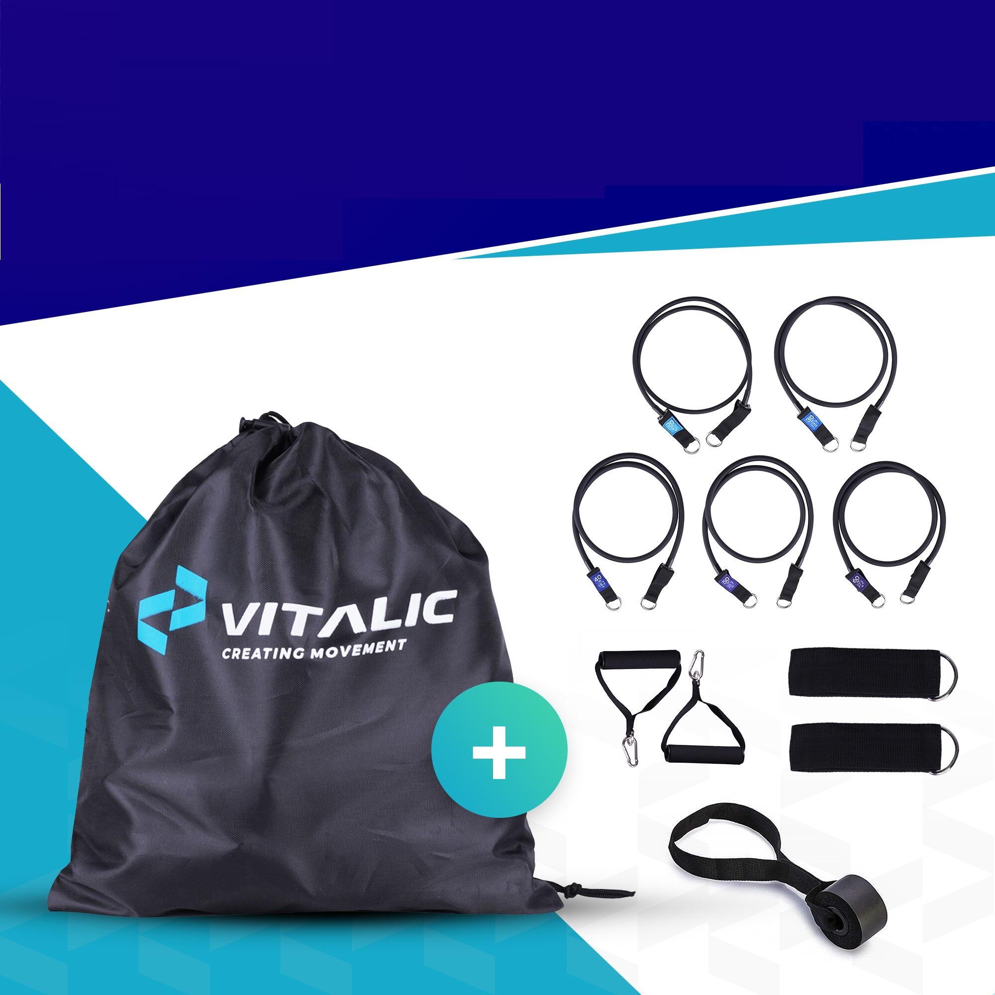 Weerstandsbanden set met Handvatten - Resistance Fitness elastiek - Booty Band 7/7