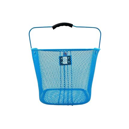 Kosz przedni mocowany na wspornik BŁĘKITNY ze stalowej siatki