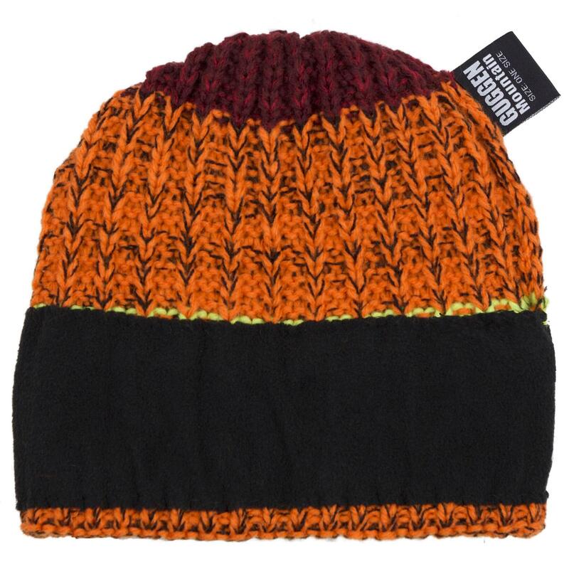 GUGGEN Mountain K109 muts Wintermuts met pompon en lichte fleece voering