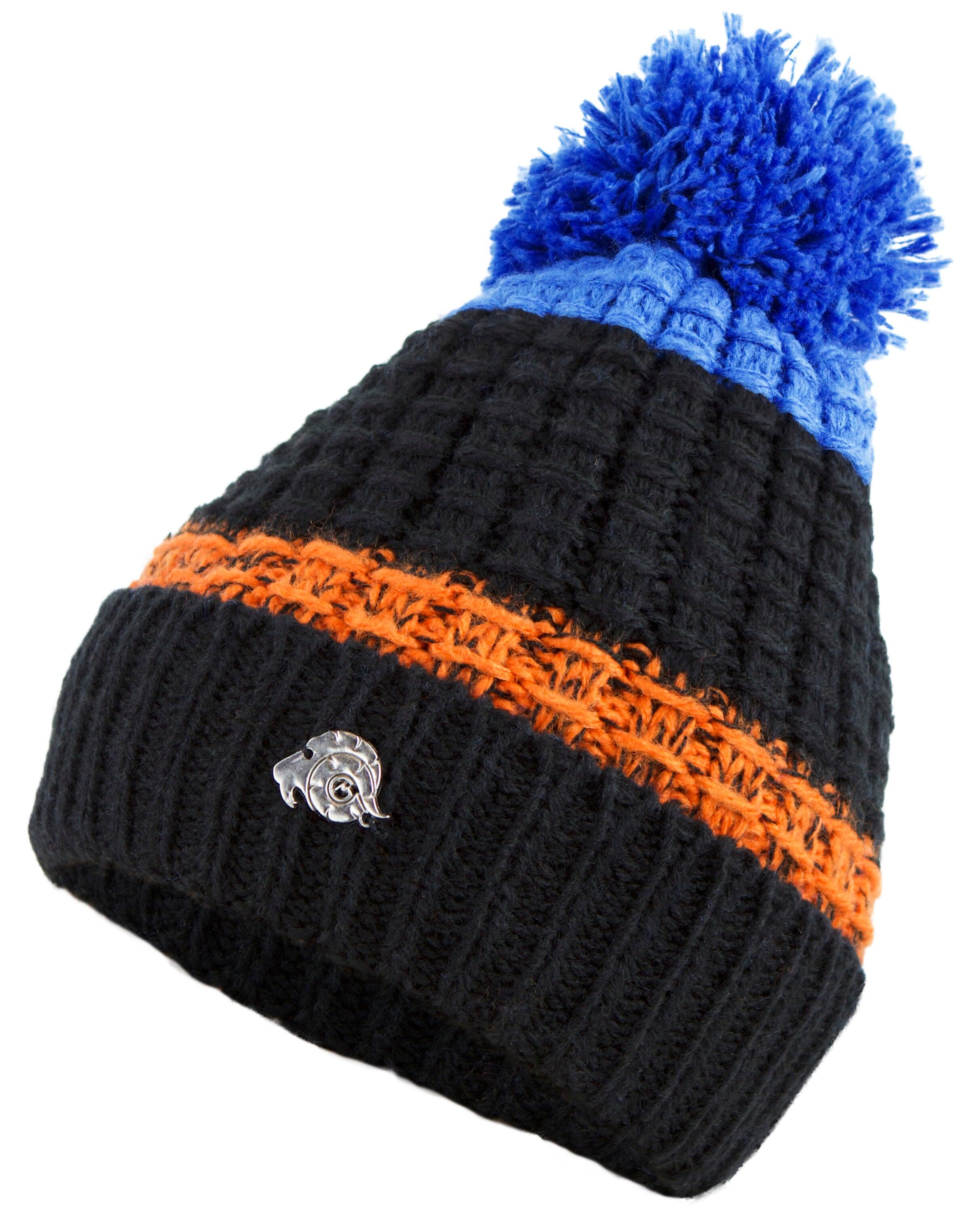 GUGGEN MOUNTAIN GUGGEN Mountain K109 muts Wintermuts met pompon en lichte fleece voering