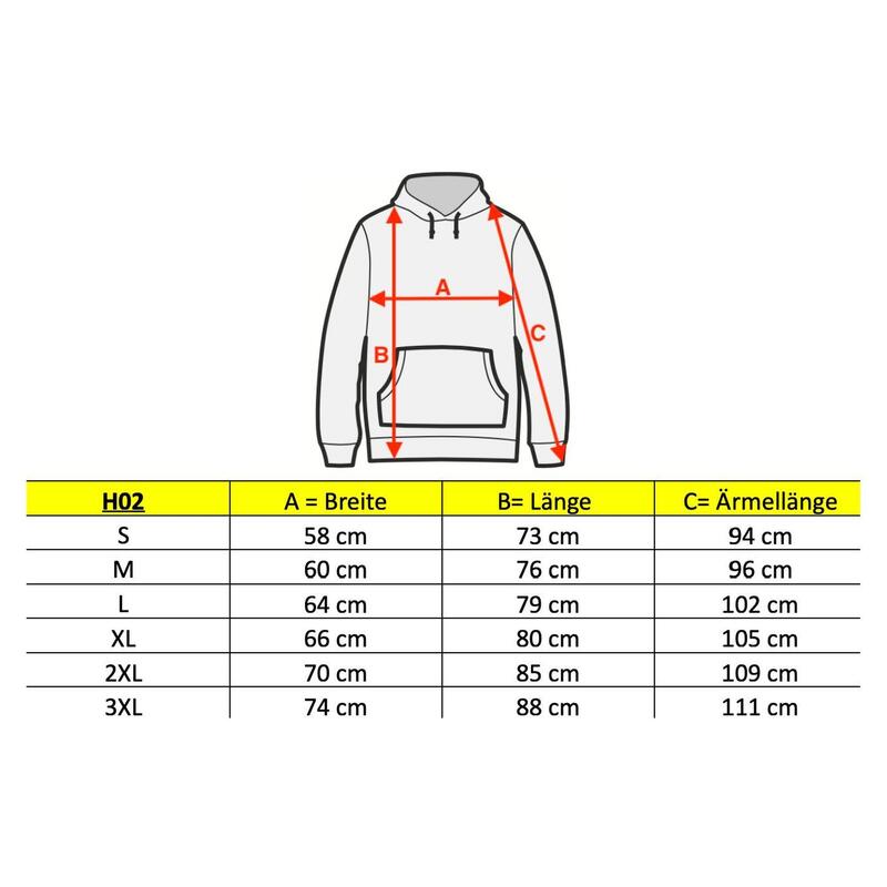 Herenhoodie H02, fleecehoodie, capuchon met lange mouwen, buiten