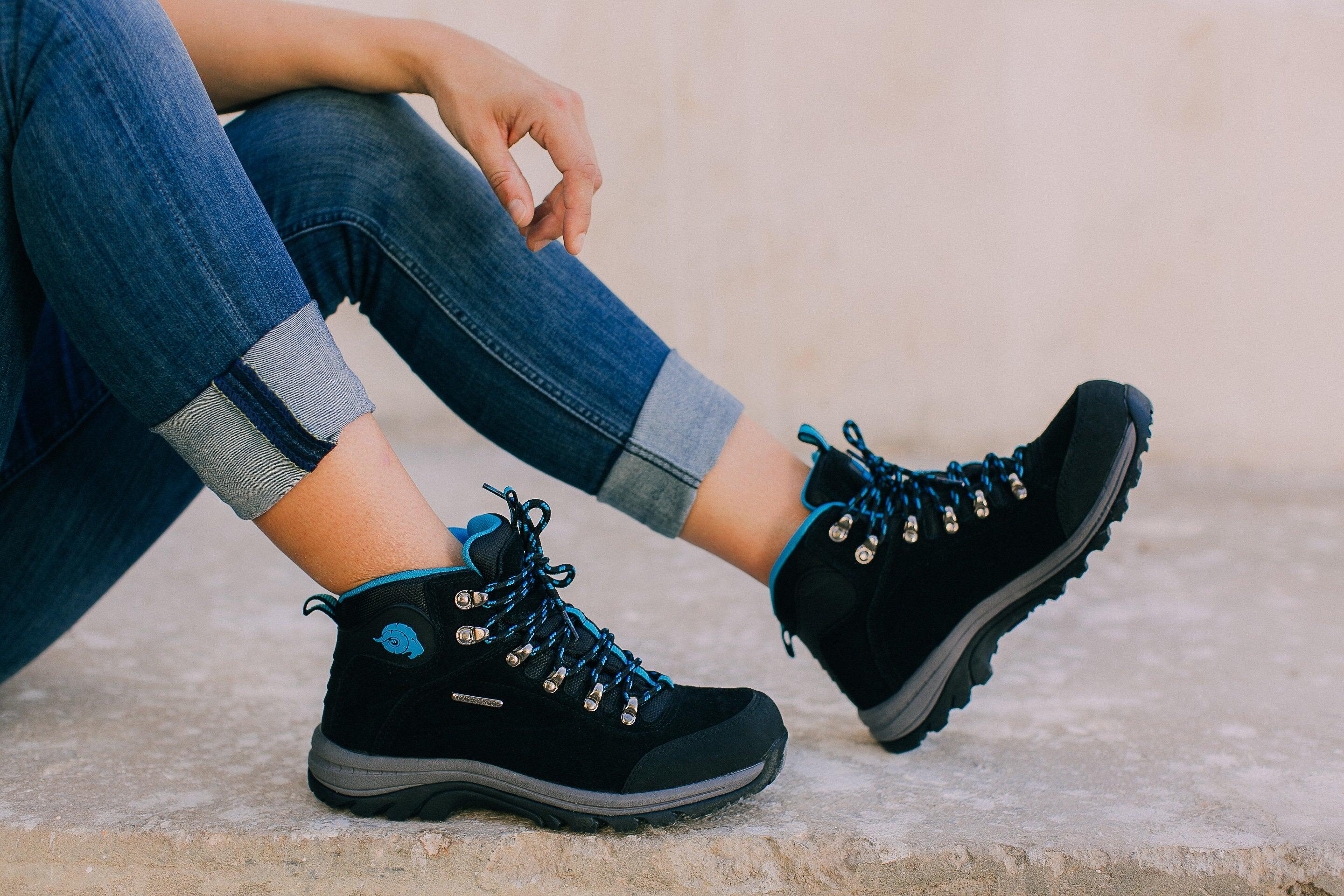 GUGGEN Mountain M014 trekking- en wandelschoenen voor dames van suède 3/8