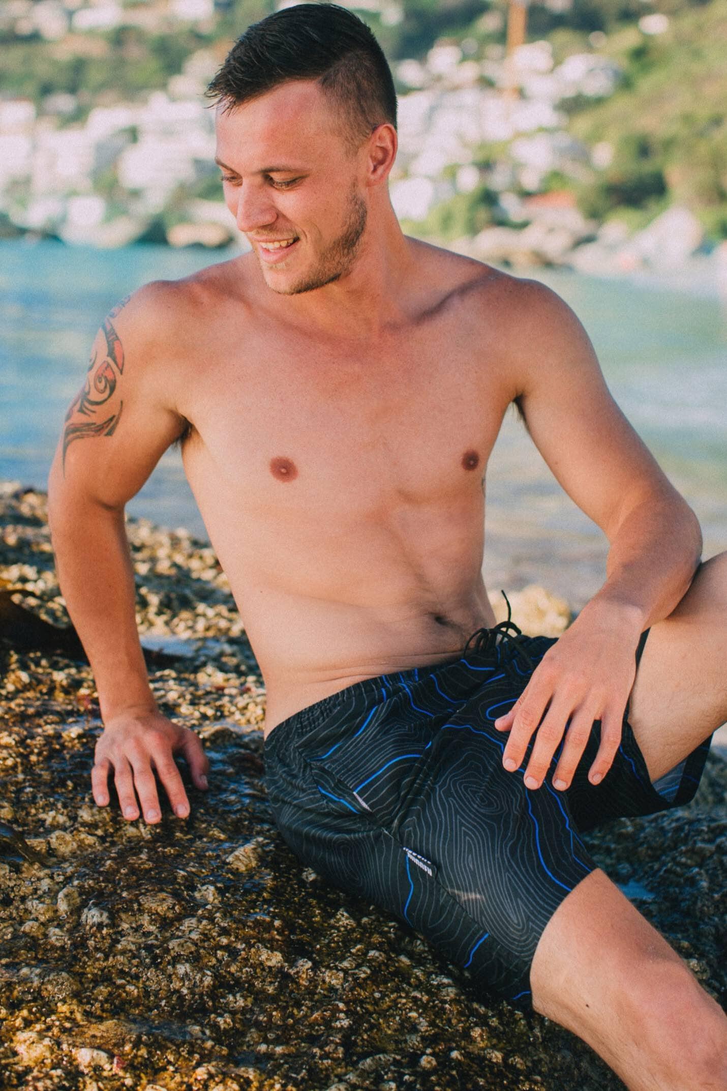 GUGGEN MOUNTAIN 2335 Boardshort Short Maillot de bain pour homme 2/7
