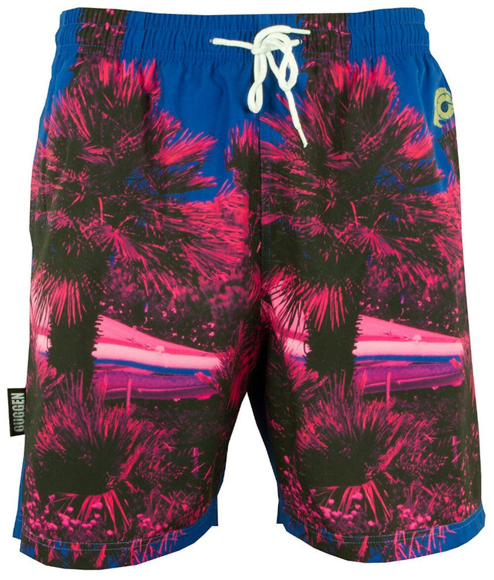 GUGGEN MOUNTAIN 1602 Boardshort Short Maillot de bain homme avec palmiers 4/6