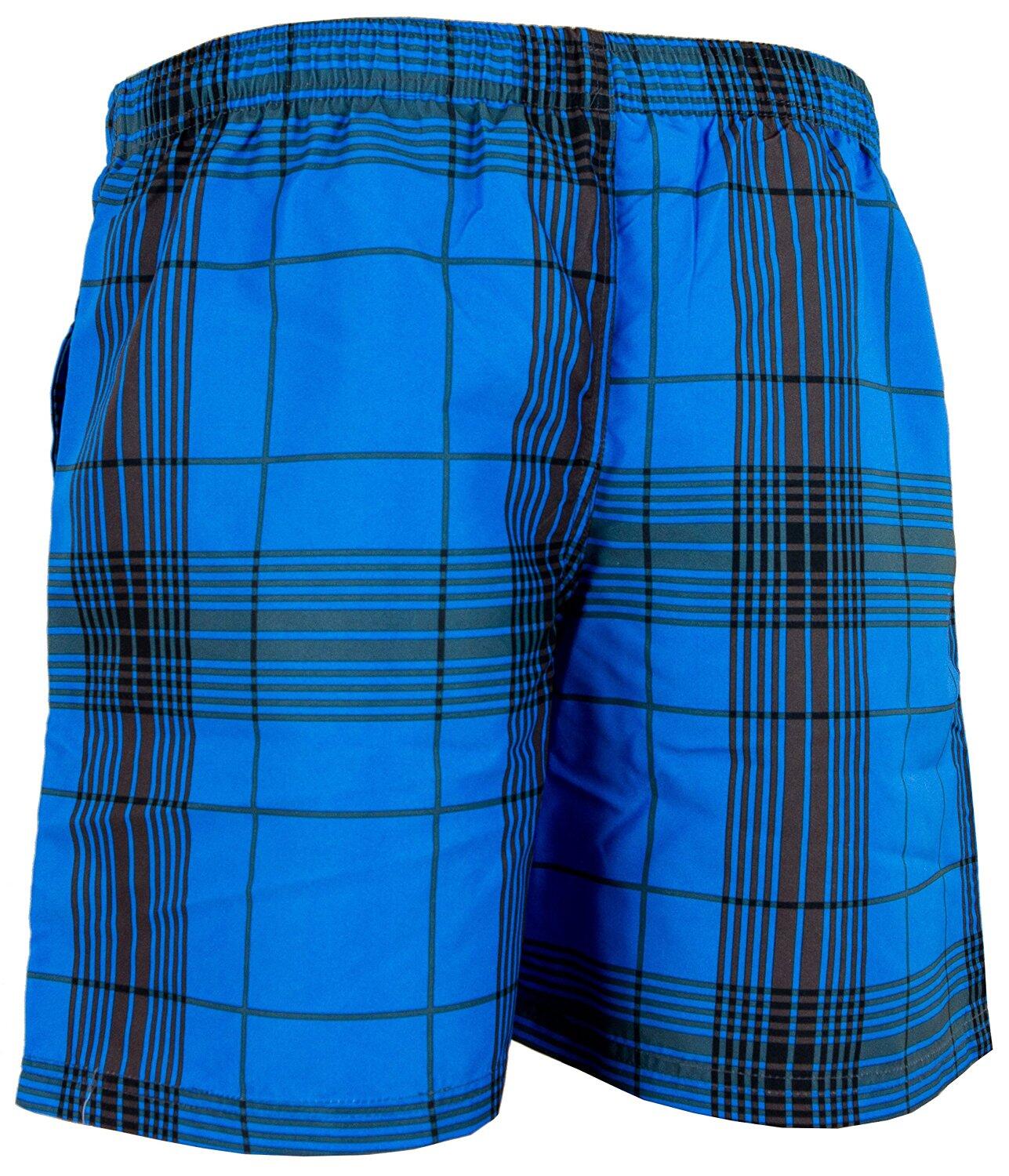 GUGGEN MOUNTAIN Style 4 Boardshort Short Maillot de bain homme à carreaux 6/7