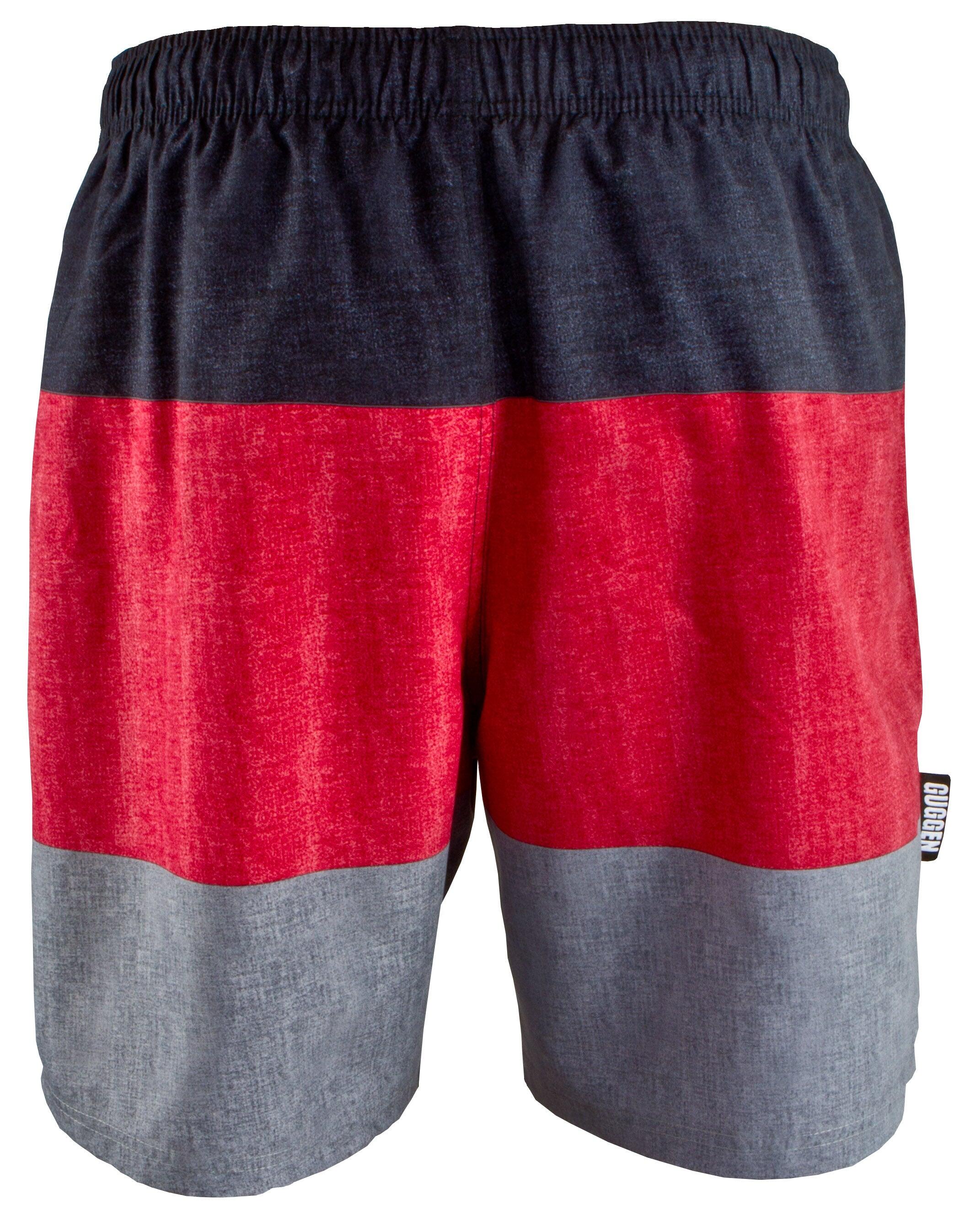 GUGGEN MOUNTAIN 1604 Boardshort Short Maillot de bain homme à rayures 7/8