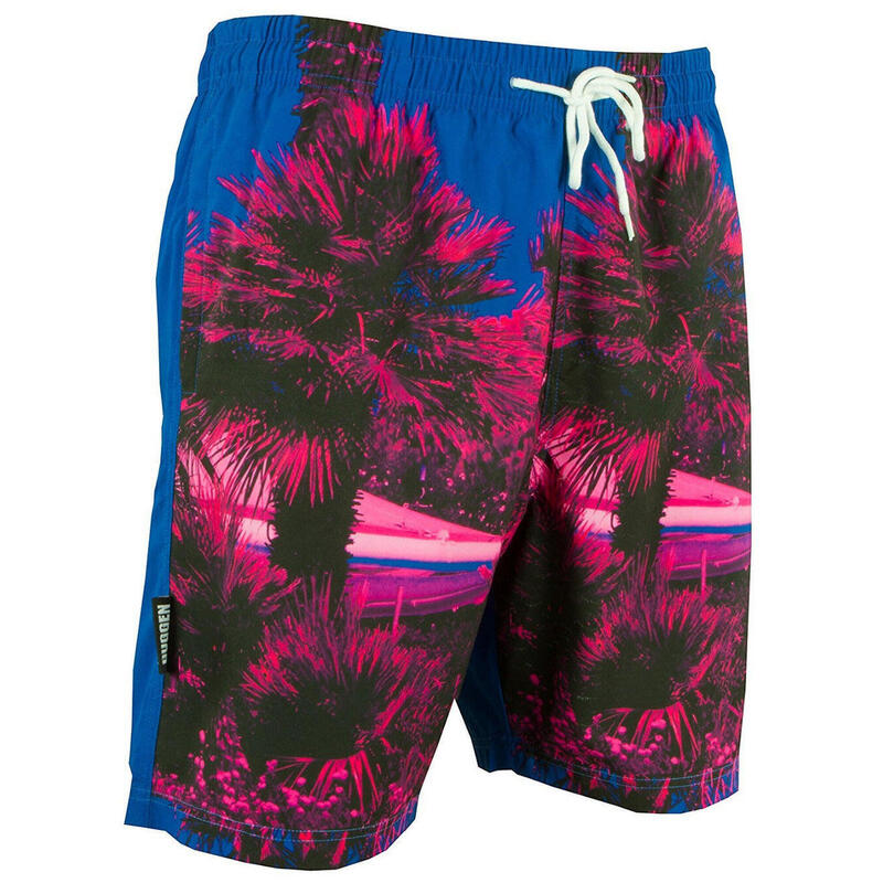 GUGGEN MOUNTAIN 1602 Boardshort Short Maillot de bain homme avec palmiers