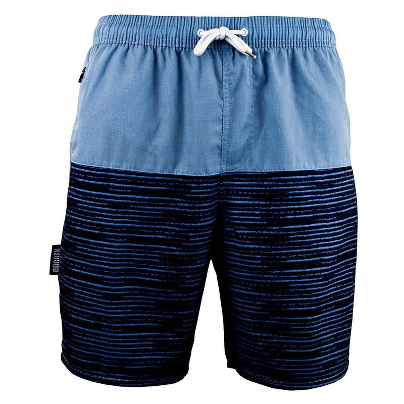 GUGGEN Mountain 1803-1804 Herren Badehose mit Muster Blau Schwarz Gestreift