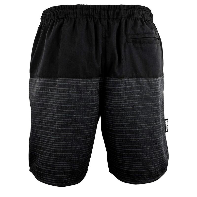 Costum de baie pentru bărbați cu model albastru negru cu dungi boardshorts