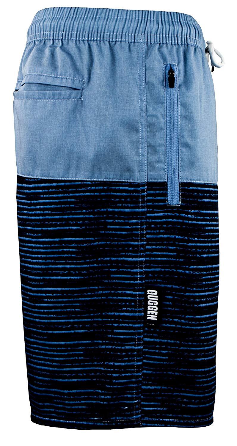 GUGGEN Mountain 1803-1804 Boardshort Short Maillot de bain homme à motifs 7/8
