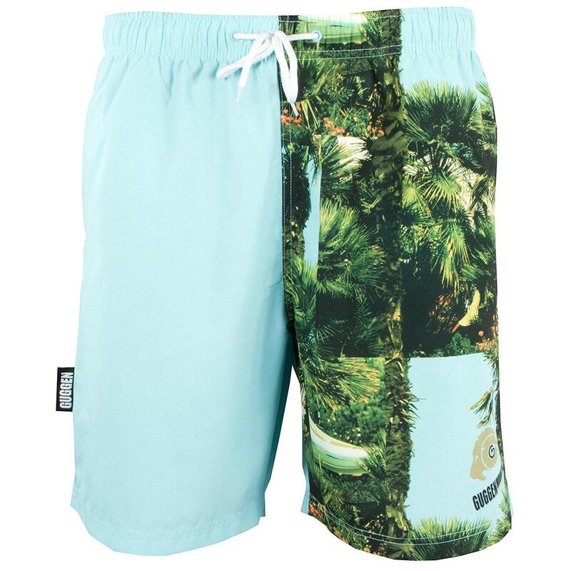 GUGGEN MOUNTAIN 1601 Boardshort Short Maillot de bain homme avec palmiers